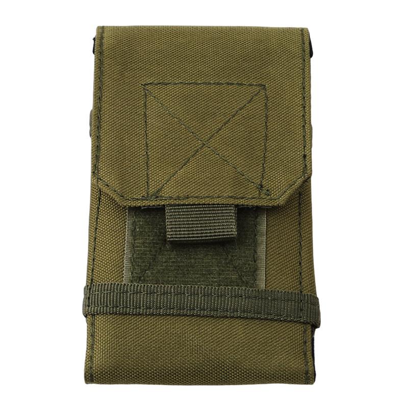 

Outdoor Portable Phone Holder Sports Hunting Bag Molle Pouch EDC Utility Gadget Waist Bag Belt Waist Case for 4 to 6 Phones POLYESTER&5inch зелений