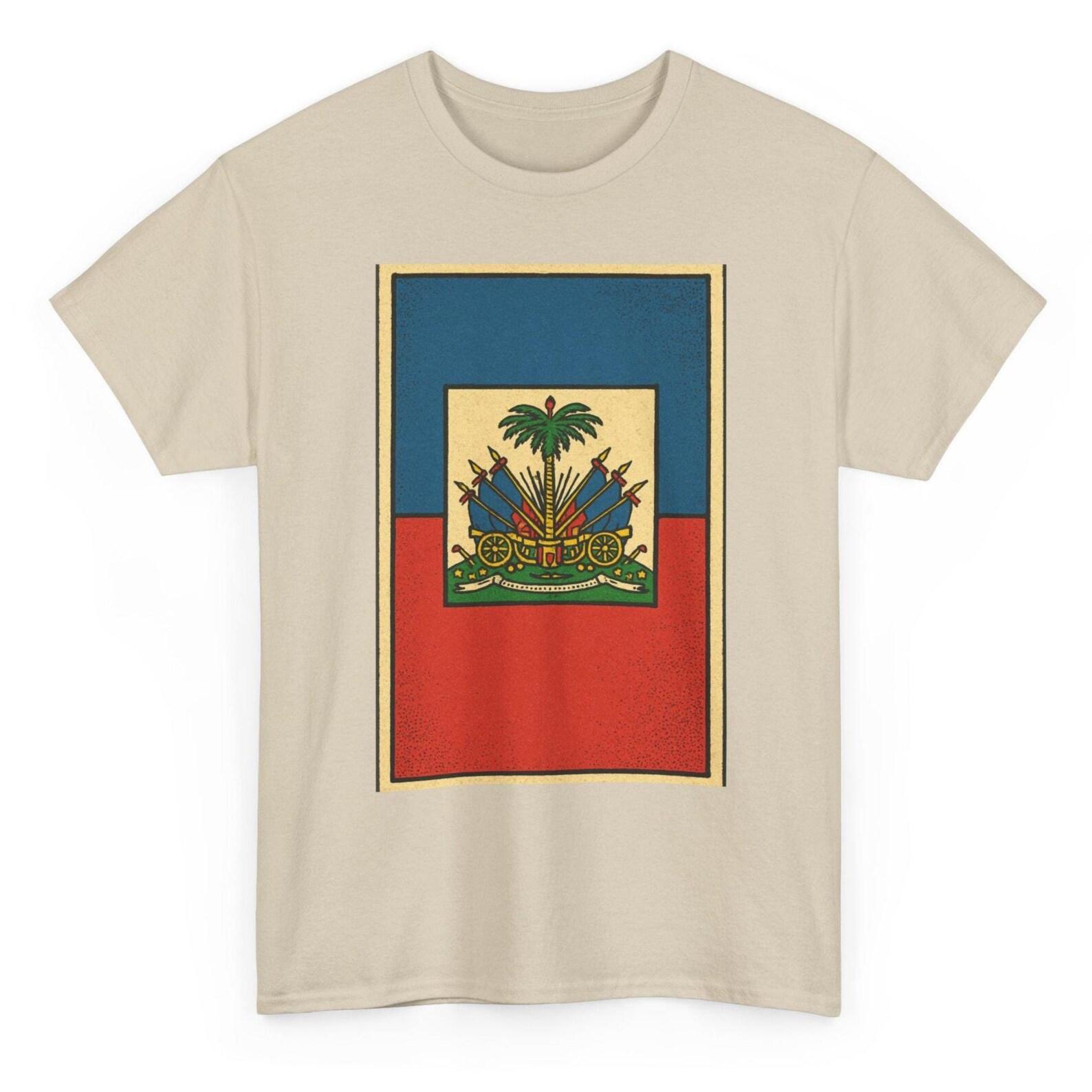 Haiti Flag T-Shirt | Retro Haitian Pride Tee | Caribbean Heritage Shirt M