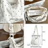 Floral Print Tote Bag Korean-Style Large Capacity Shoulder Bag Adjustable Strap Tote Bag Skin-Friendly For Daily Commute School