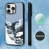 Étui de téléphone Neige Snowboard Ski Pour iPhone 17,16,15,14,13,12,11,Pro,Max,Plus,Mini,SE4,E Magnétique Magsafe Recharge sans fil