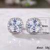 HuiSept Trendy Earrings Silver 925 Jewelry with Zircon Gemstone Stud Earrings for Women Wedding Party Promise Gift Accessories
