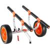 Heavy Duty Kayak Cart, 450lbs Load Capacity, Detachable Canoe Trolley Cart with 12'' Solid Tires, Adjustable Width & Nonslip Support Foot, for Kayaks
