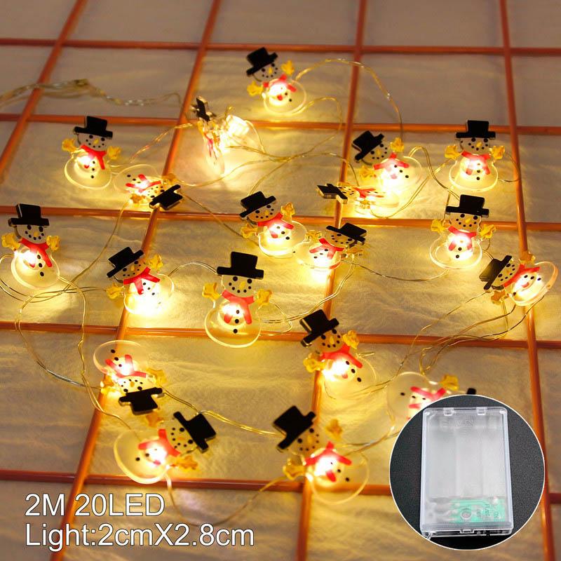 Elk Bell String Light LED Christmas Decor For Home Hanging Garland Christmas Tree Decor Ornament Navidad 2020 Xmas Gift New Year