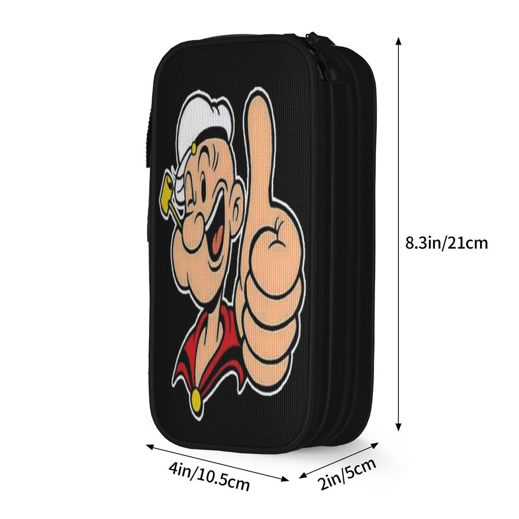 p-popeyes Pencil Case New Pen Box Pencil Bags Girl Boy Large Storage Office Gift Pencilcases