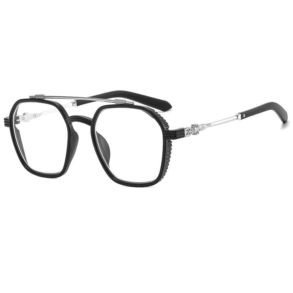Hip Hop Punk Computer Glasses Frame Women Men Anti Blue Light Polygon Eyewear Blocking Glasses Optical Spectacle Eyeglass