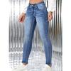 Neue Damen High Waist Stretch Skinny Jeans, Po-Hebende Knöchellange Jeans mit Slim Fit für Lässige Tägliche Mode