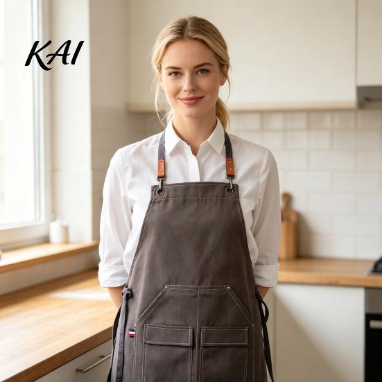 Breathable Artist Apron Waterproof Kitchen with Pockets, Chef Cooking for Men Women, Stain Resistant Cross Back Work Barista, Gardening, Painting