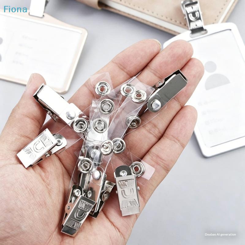 5 PEZZI Di Porta Badge Nome Tag ID Cinturino Clip per Badge Clip per Badge Nome Ospedale Clip per Badge Dipendente