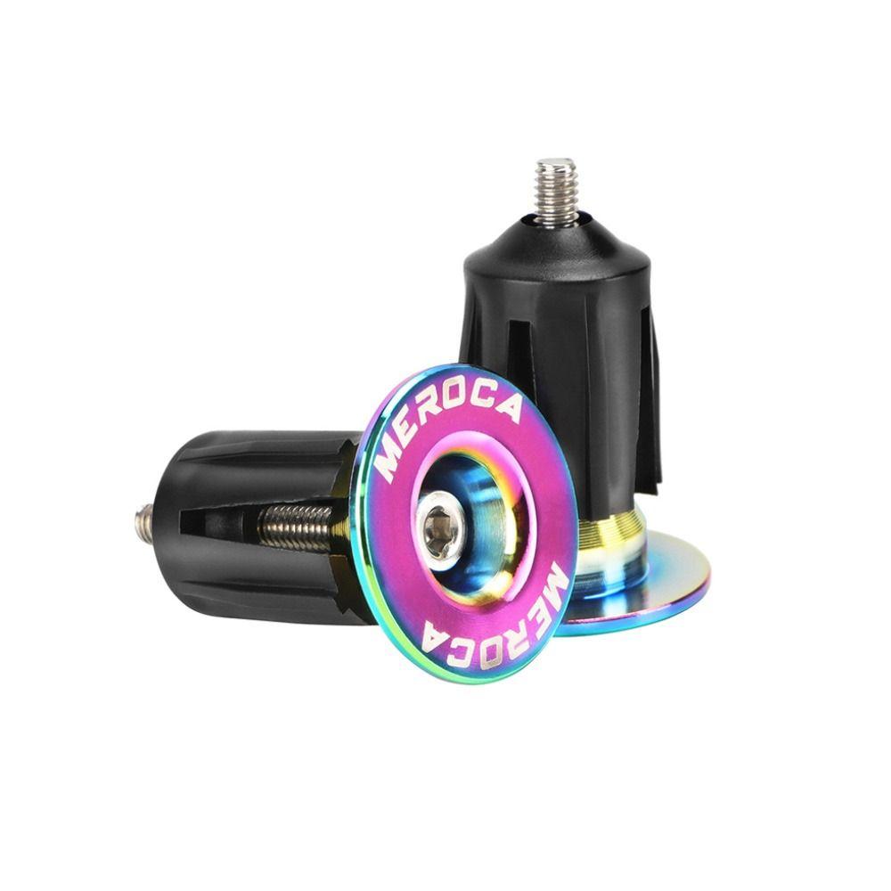 2pcs Aluminum Alloy Handlebar End Plug Bike Ornament Handlebar End Caps Bicycle Handlebar Plugs