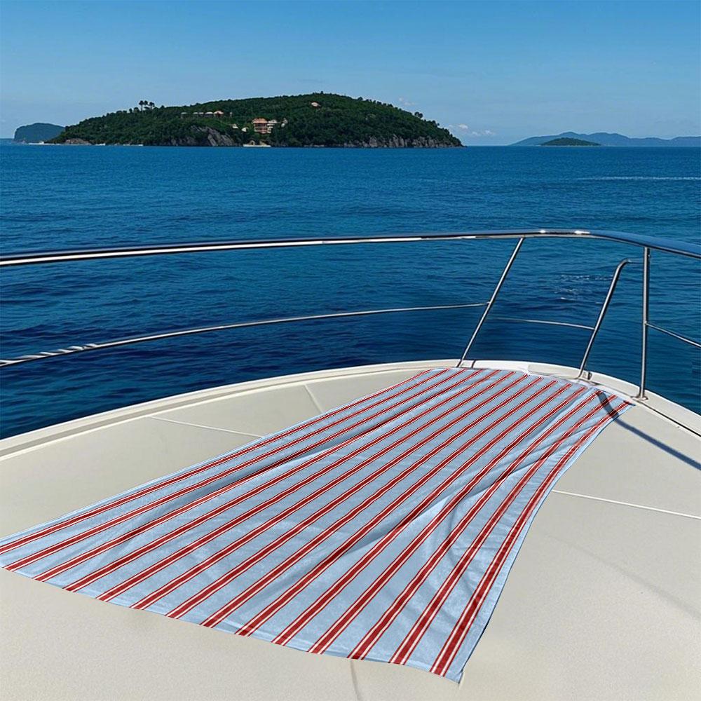 Red and Blue Stripes Quick Drying Bath Towel Microfiber beach towel light weight swimming camping yoga beach out