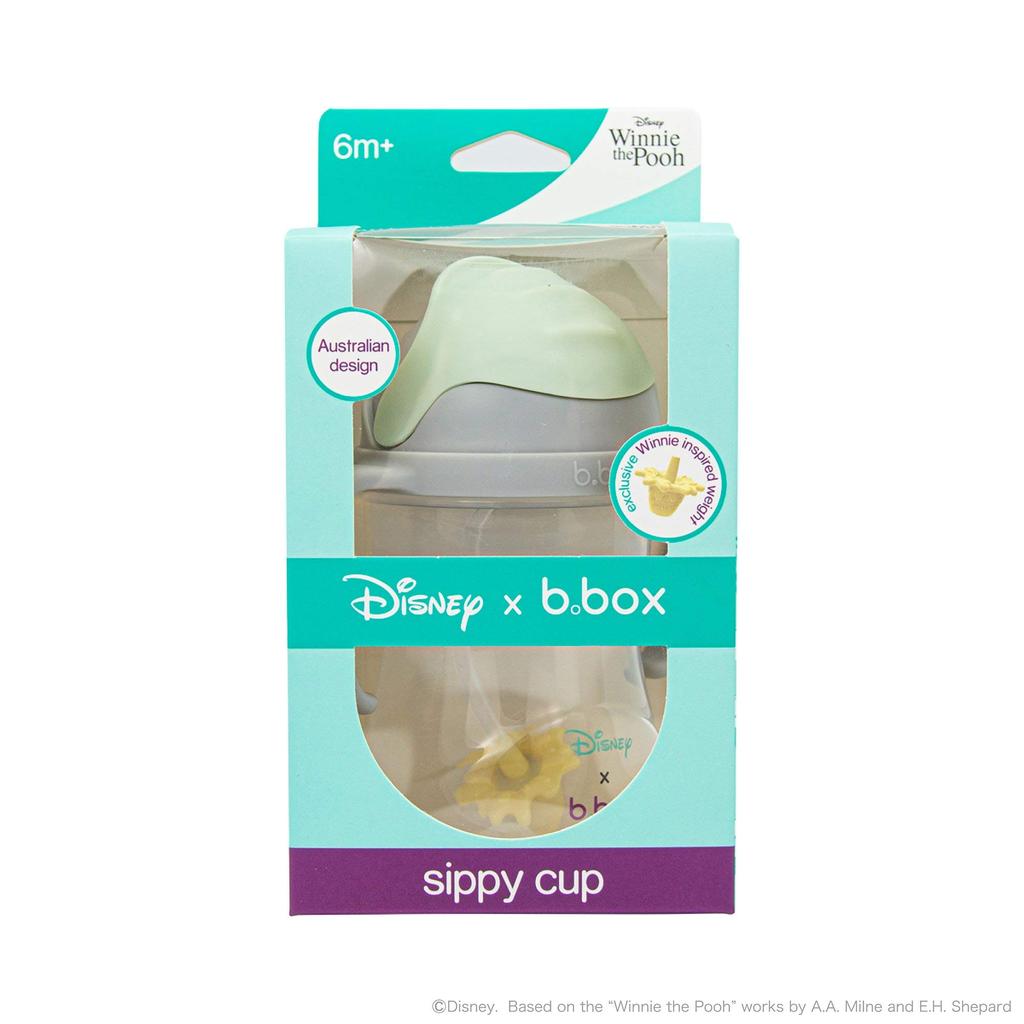 Straw Drink from Any Baby Gift Sippy the 1 b.box (B-box) Leak-Proof Mug, Angle, [Authentic b.box Product] [Disney Cup] (Winnie Pooh, Cup)