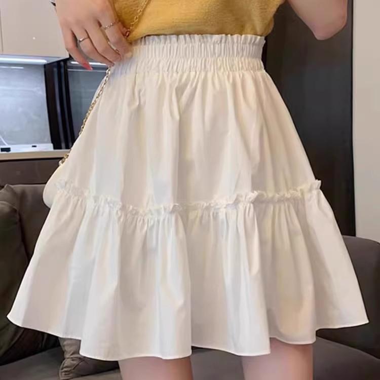 

Women s Summer Slimming Puff Bubble Skirt A-Line Mini Skirt Plus Size High-Waisted Casual Design-forward Slimming All-match Versatile Pleated Skirt XS
