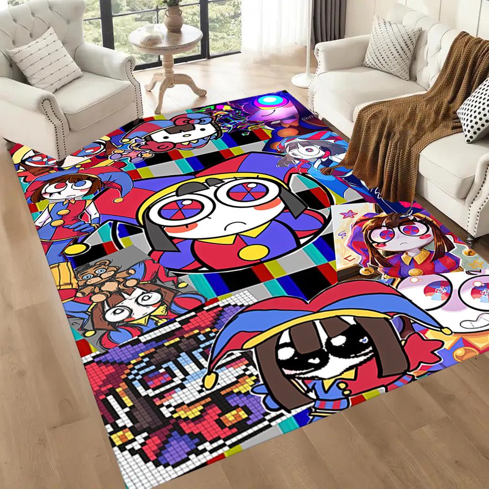 Digital Circus3 Square rugs are a great choice for living rooms, bedrooms, home décor, and as gifts.