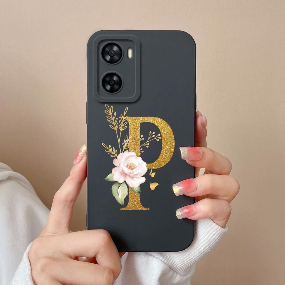 Elegant Case For One Plus Nord N20 SE N300 Gold Letter Soft Liquid Silicone Couple Phone Covers For 1+ Nord N20SE N 300 Bumper