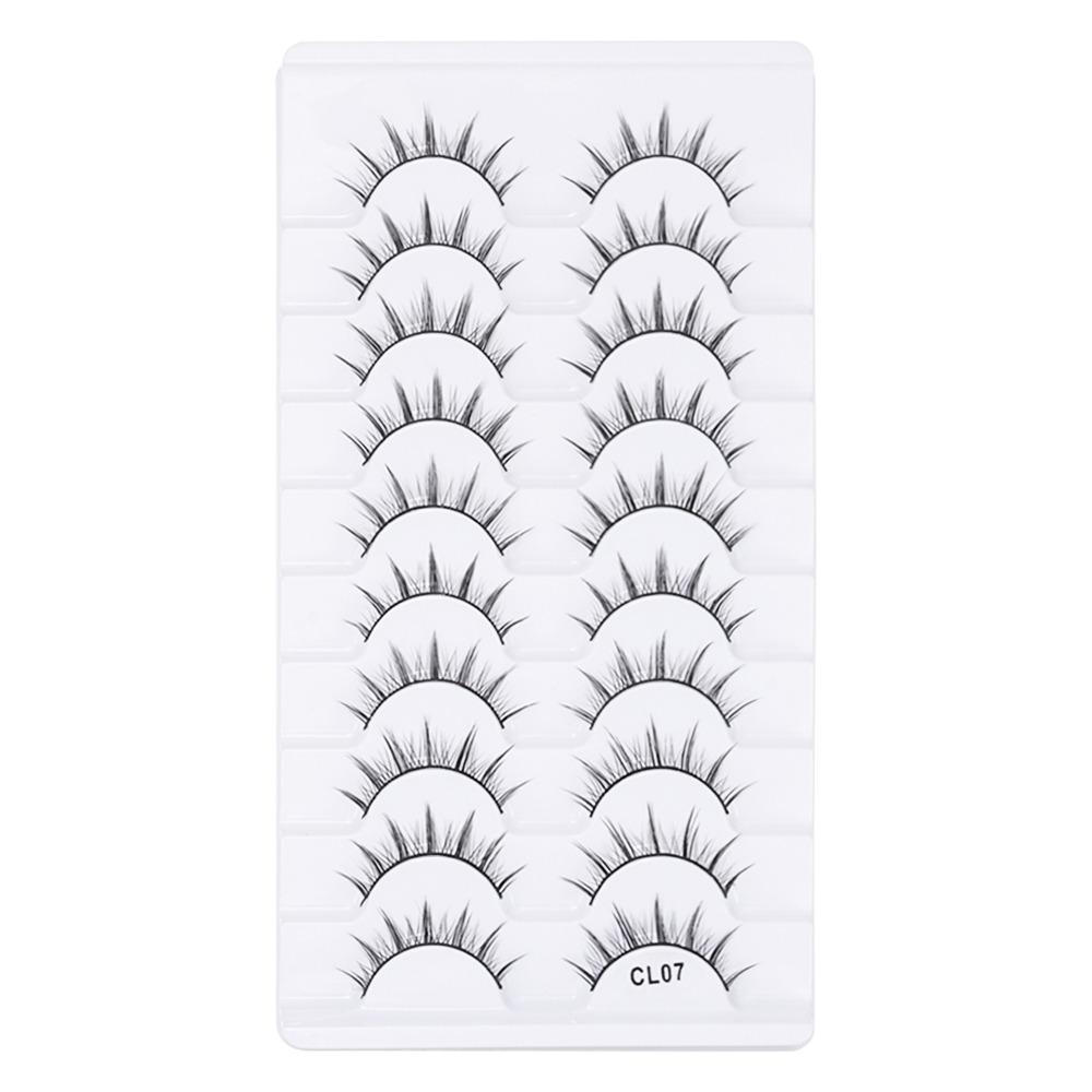 10 Pairs Natrual Long False Eyelashes Full Strip Fake Eyelash 3D Faux Mink Lash Eye Lash Extension