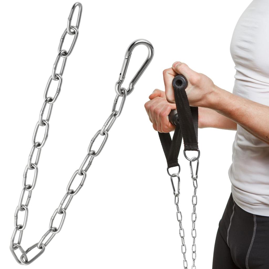 LIOOBO Fitness Chain Fitness Extension Chain 60x4cm Chain M7 Carabiner