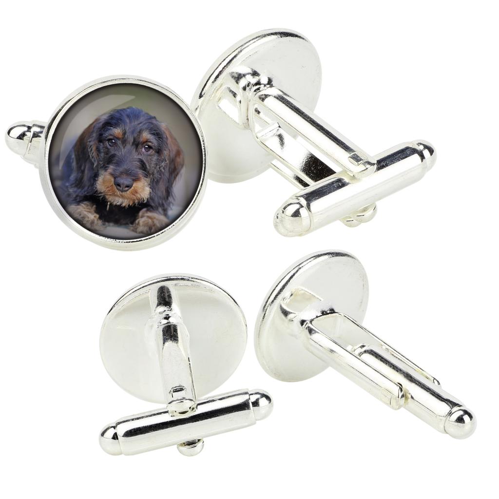 Dackel Rauhaardackel, Wiener Hund, Dachshund - Manschettenknöpfe in einer Schachtel, handgefertigter Schmuck, Produkt der Marke Art-Dog