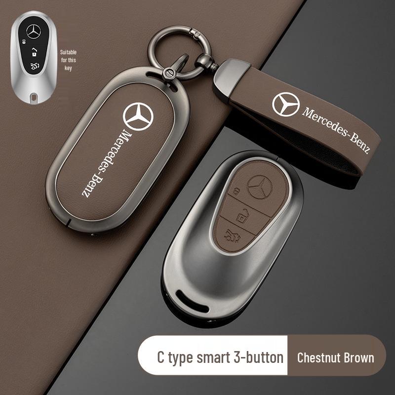 Originalt Mercedes-Benz nyckelfodral för E300L, C260L, A200L, GLA200, GLC/B - Unisex Bilfärgsskal