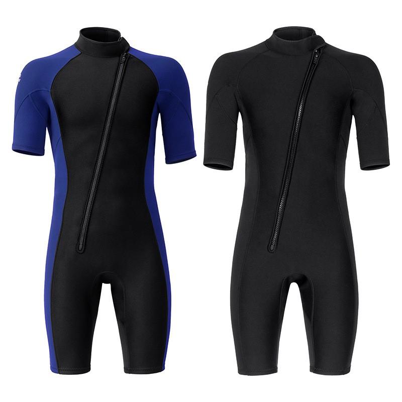 Mens 2mm Neoprene Wetsuit Shorty Snorkeling Diving Surfing Warmth Winter Use