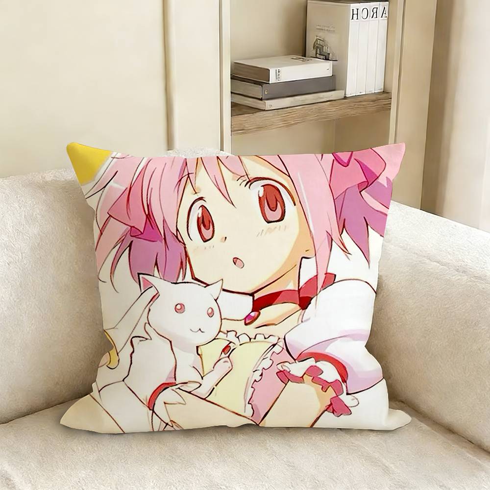 PPuella MMagi Madoka MMagica Pillow Case Living Room Sofa Cushion Cover Suitable For Home Bedroom Room Decoration