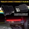 60'' LED Tailgate Light Strip 12V Flexible Red Brake Amber Yellow Sequential Turn Signal Light for Pickup Trucks Trailers RV Van