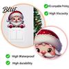 Self Adhesive Festive Wall Stickers Christmas Switch Stickers Removable Santa Claus/Puppy/Reindeer/Elf/Pickup Truck Light Cute Claus Window