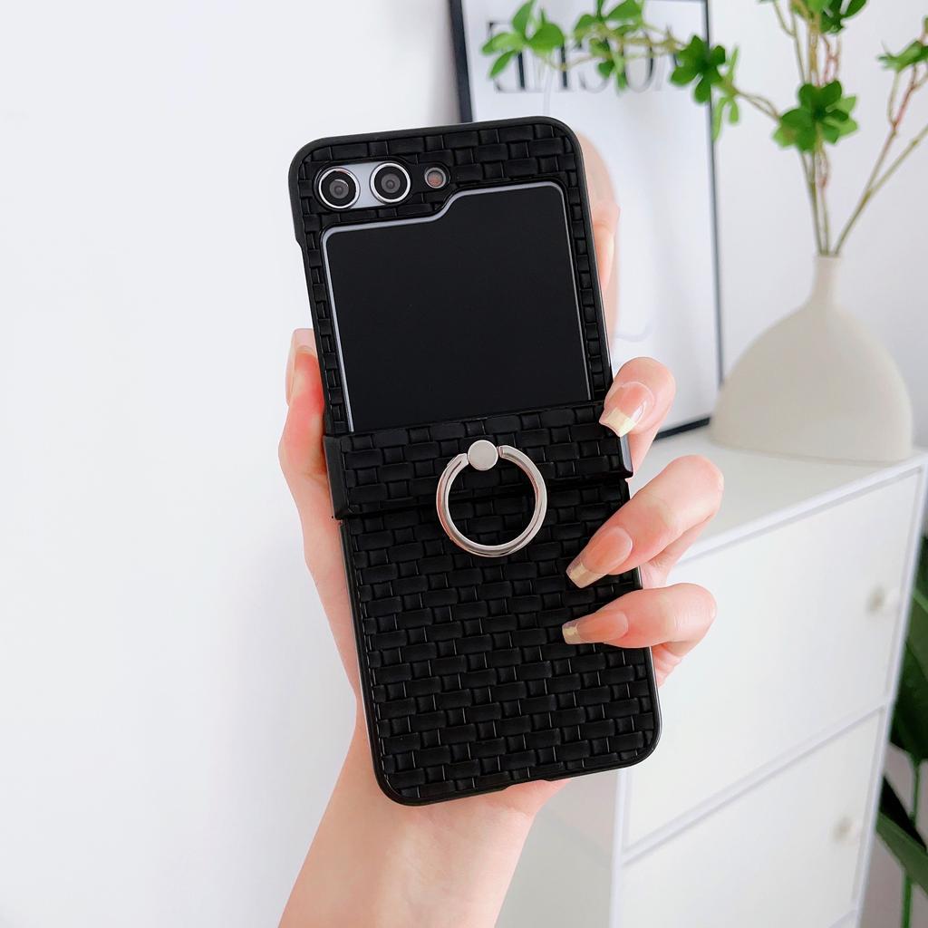 Suitable for Samsung Z Flip5 mobile phone case P50 Pocket diamond braided ring anti-drop case n2 flip