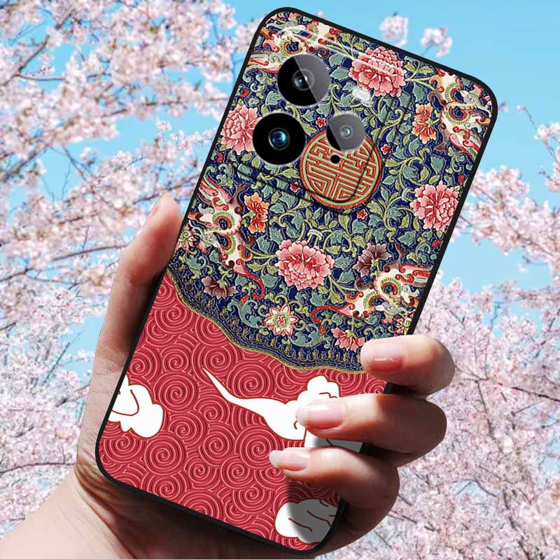 For Realme GT 7 Pro 5G 6.78"Case 3D Relief Soft Silicone Cover Retro Embossed for Realme GT 7 Pro Phone 3D Soft Protection Case