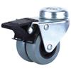 WOLFPACK PROFESSIONAL LINE - Double Gray Polyamide Industrial Wheel with Brake 50mm
