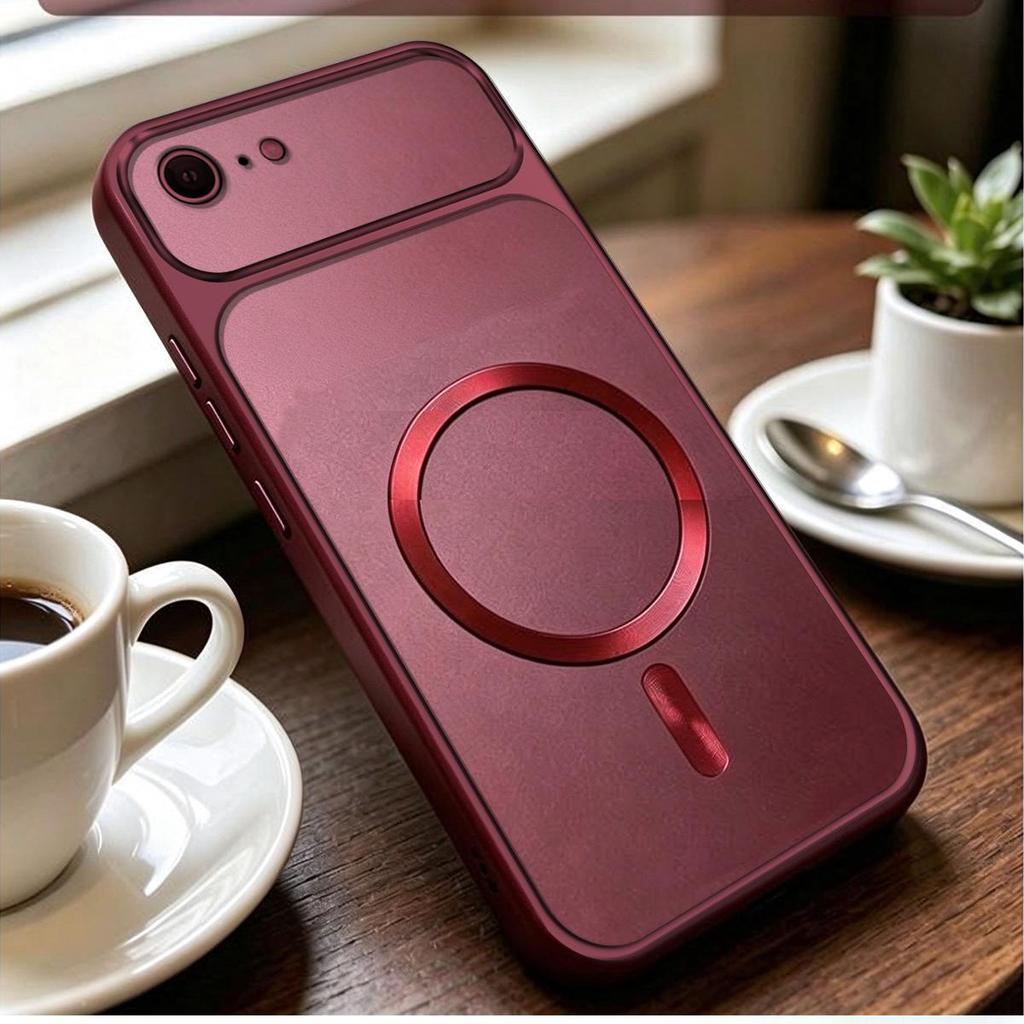 CD Texture Magnetic Ring Casing for iPhone 7/8 6/6s Metallic Finish Shockproof Case Cover