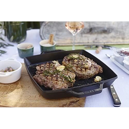 Staub 40511-683-0 poêles grill rectangulaire avec deux poignées, 28 x 28 cm 40511-683-0