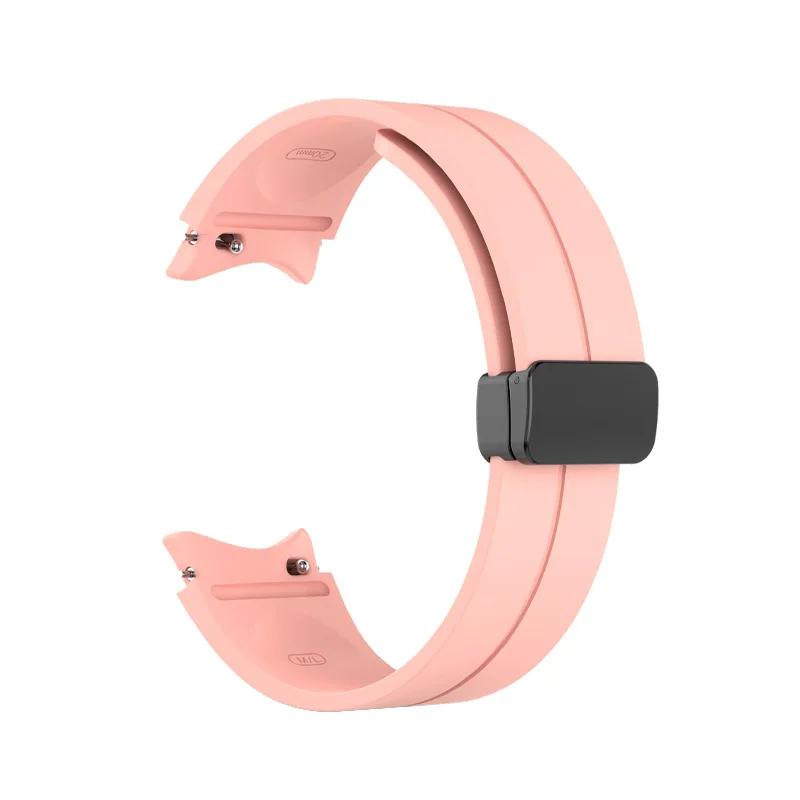 No Gap Silicone strap For Samsung Galaxy watch 7/6/5/4 40 44mm 5 Pro 45 Original Magnetic bracelet band For Watch 4 Classic belt