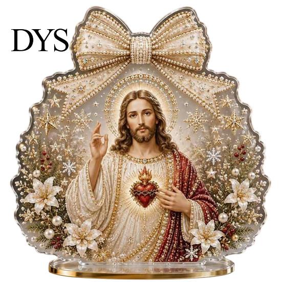 Holiday Table Decorations for Party Christmas Faux Diamond Painting Tabletop Ornaments, Beginner-Friendly DIY Acrylic Rhinestone Art Gift Friends