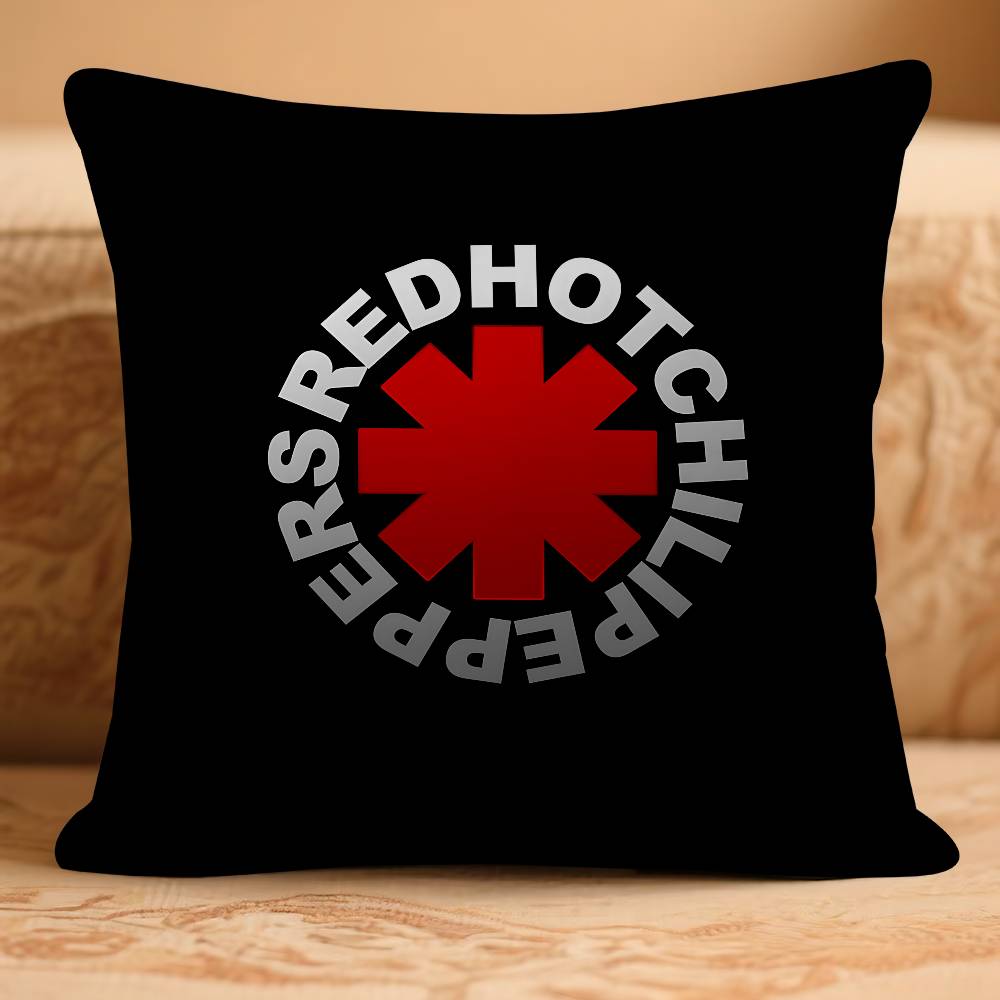 Band Red Hot Chili P-Peppers Pillow Covers Cartoon Sofa Decorative Home Double-sided Printing Short Plush Cute Cushion Cover