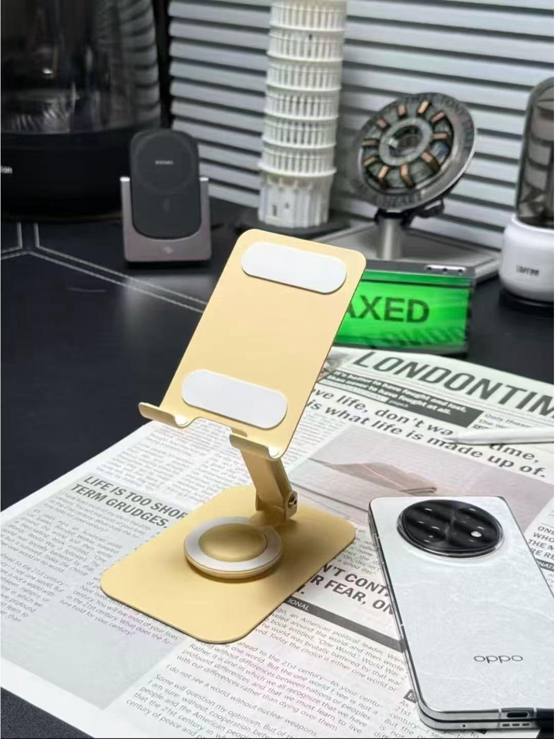 Macaron All-Metal Rotating Phone Stand for Live Streaming and Watching
