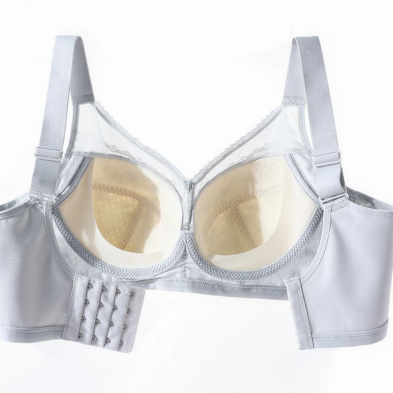 Non-magnetic Lace Latex Thin Fat Girl Large Size Tube Top Without Steel Ring Bra Adjustment Push-up Underwear