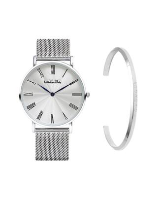 [VALENTINO RUDY] VALENTINO RUDY Herren-Metalluhr Kollaborations-Set VR1117B-WTWT
