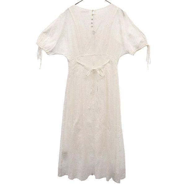 SNIDEL 20ss SWFO202033 embroidery Short sleeve Punching Lace Stack one piece Women Used