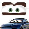 Cartoon Car With Cute Eyes Car SunShade Windshield Foldable Three-layer Insulation Sunshade By Suction Cup Blocks UV Rays Sun