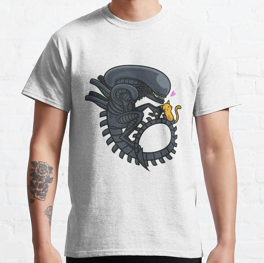 In Japan, No One Can Hear You Scream, Japanese Alien Retro Men's and Women's Same Casual Fashion High-quality Short Sleeves