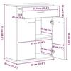 Beistelltisch im Wohnzimmer, Aufbewahrungsschrank im Flur, Eckschrank, seitlicher Schrank mit Schubladen, 60x30x75 cm