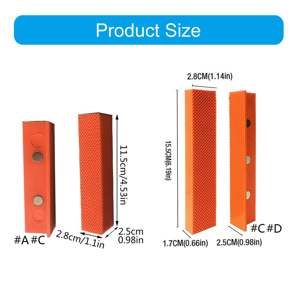 Magnetic Vise Jaw Protectors Cushions Suitable For Surfaces Protections And Scratch Prevention In Various Materials 2pcs