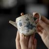 High-end Merchandise Teapot Hand-painted Blue and White Flint Retro Tea Brewing Single Pot Gift Box Ceramic Kung Fu Tea Set Mixing Gift