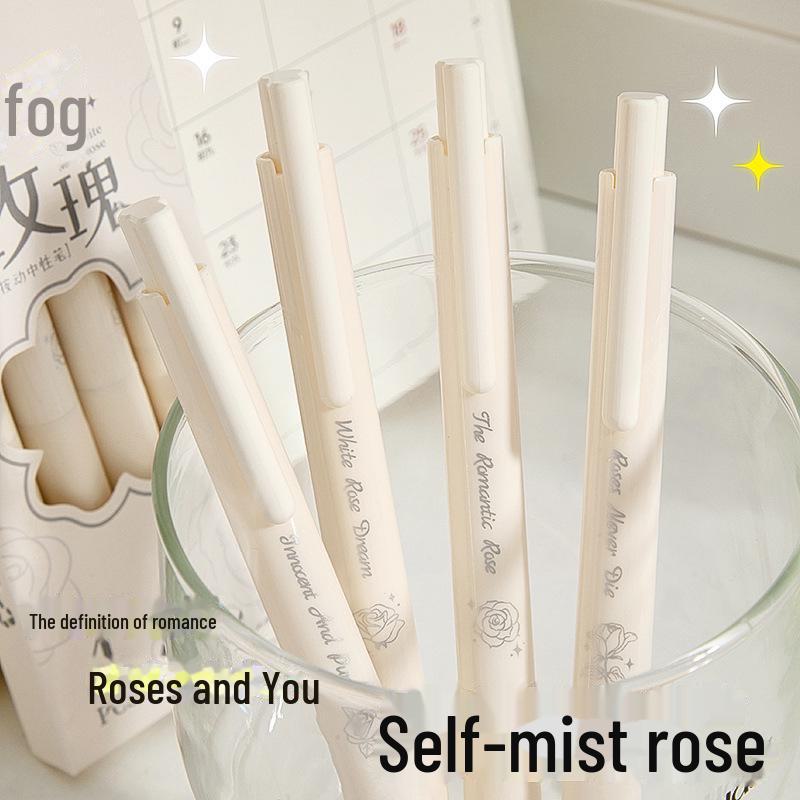 Kaba Bear White Mist Rose 6326 Neutral Pen (0.5mm) - Pack of 4 High-Value Student Press Pens