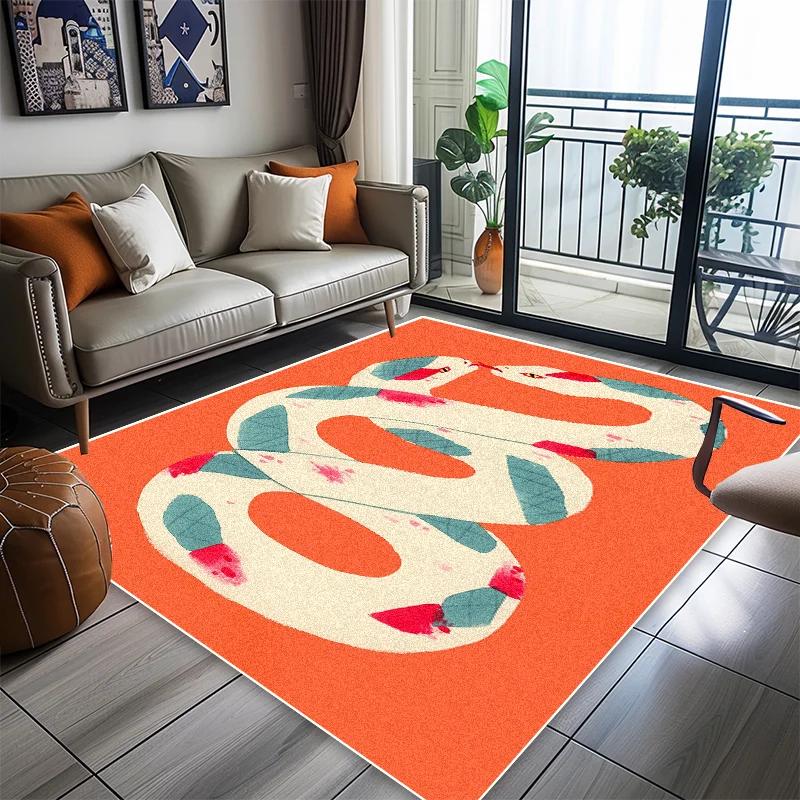 

Abstract Animal Print Area Rug – Non-Slip Modern Living Room Carpet, Lint-Free Plush Floor Mat for Bedroom Lounge Decor 60*90cm