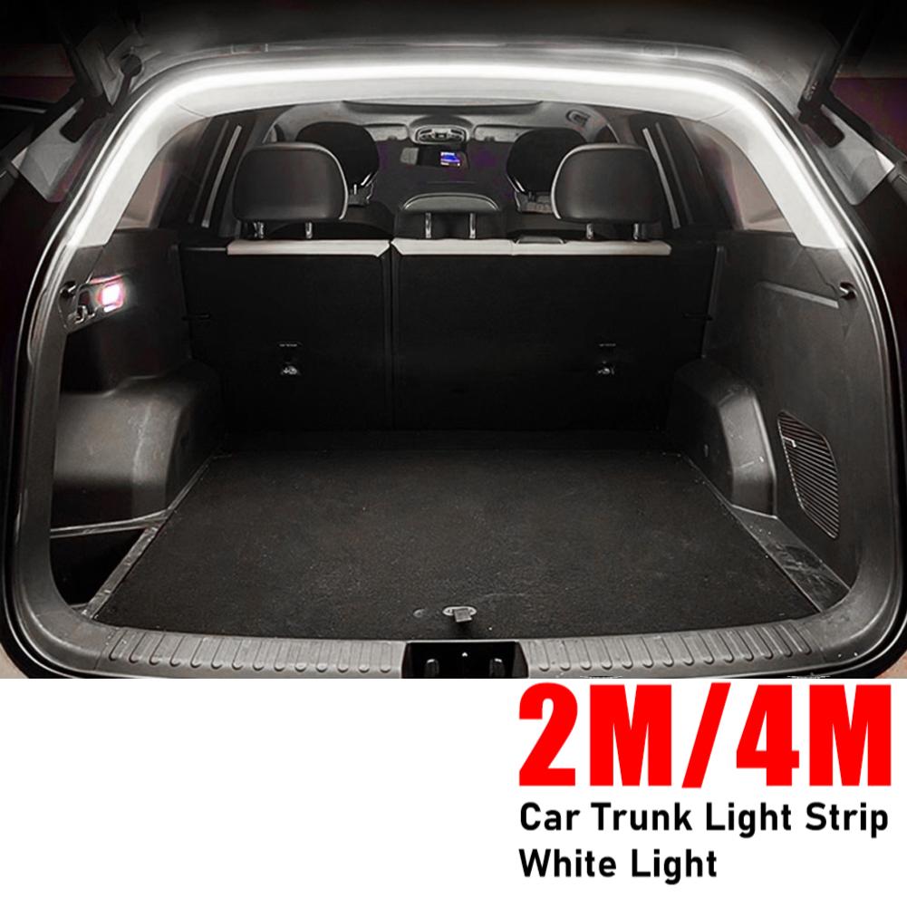 2/4M LED Car Trunk Light Strip No Drilling Dynamic Flowing Light Strip Car Trunk Ambient Lighting Strip for Truck Trunk Decor