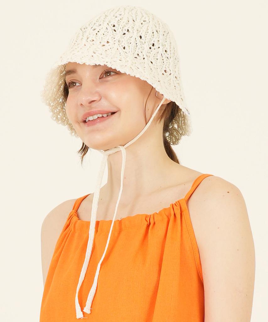 THE-ABON Beach Ocarina Net Bucket Hat Sky Blue