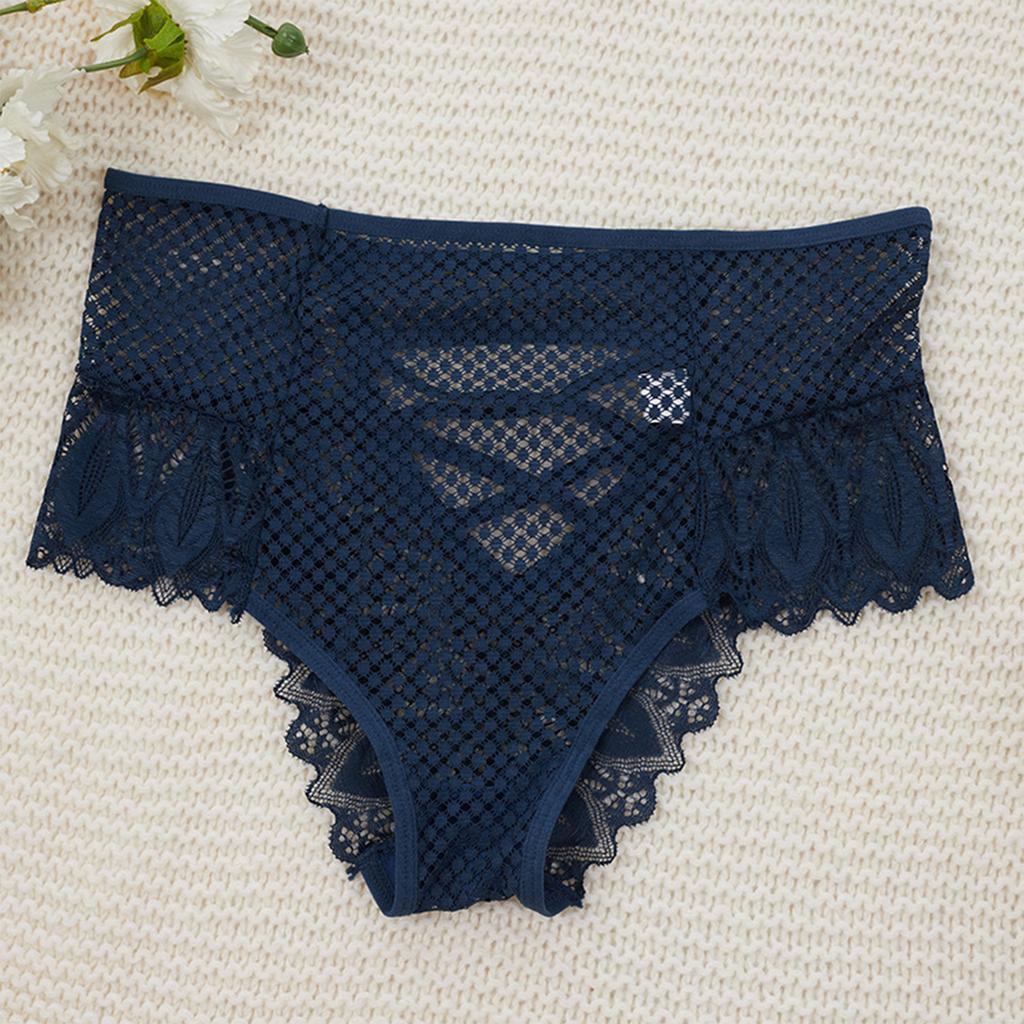 Ladies' Sexy Lace Cross Hollow Waist Underwear In Plus Size