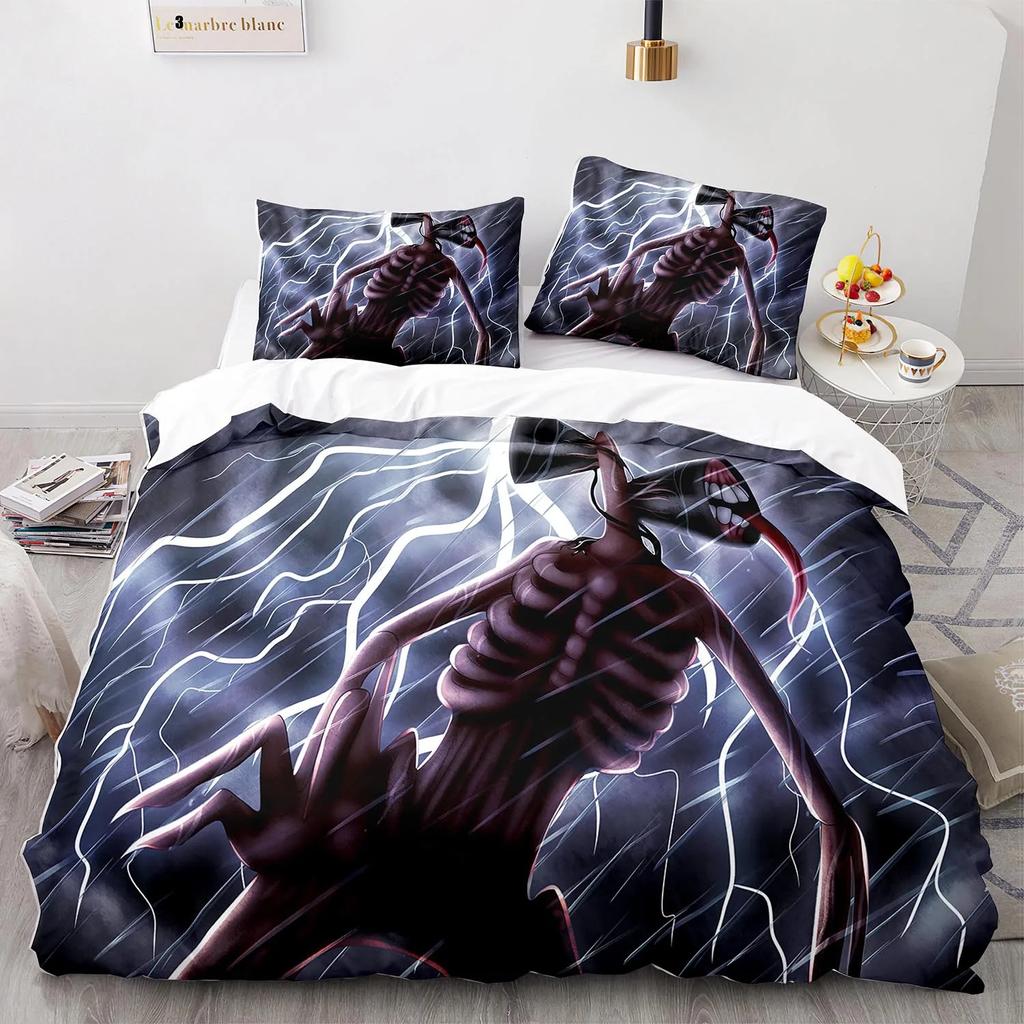 Povlečení na hlavu Siréna Single Twin Full Queen King Size Siréna Head Bed Set Sady přikrývek pro děti do ložnice pro děti 3D tisk 001