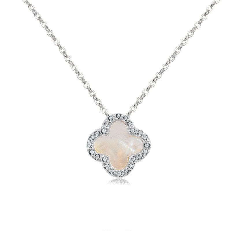 Elegant Openwork Four-leaf Clover Necklace - Women's High-end Pendant